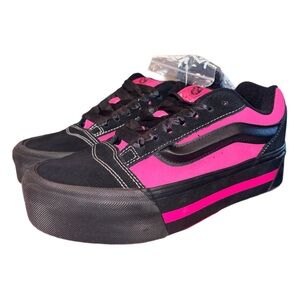 Vans Knu Skool Vintage Satin Black/Pink 7.5 men’s/ 9 Womens